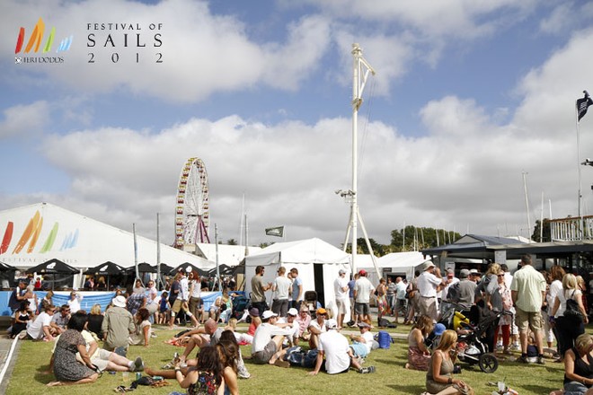 Guests relaxing on the grass of RGYC - Festival of Sails 2012, Royal Geelong Yacht Club © Teri Dodds/ Festival of Sails http://www.festivalofsails.com.au/